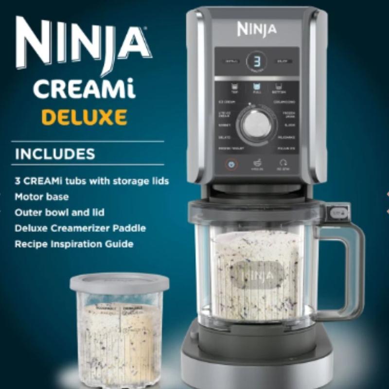 Ninja NC501 CREAM DELUXE ICE CREAM & FROZEN - Máquina de Sorvete